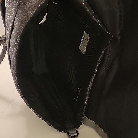 WOMEN"S A.NEW DAY BLACK GLITTER SPARKLE DESIGN OVER THE SHOULDER BAG - Picture 10 of 15